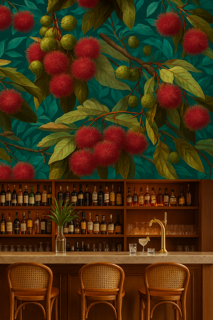 Crimson Rambutan Cluster Wallpaper
