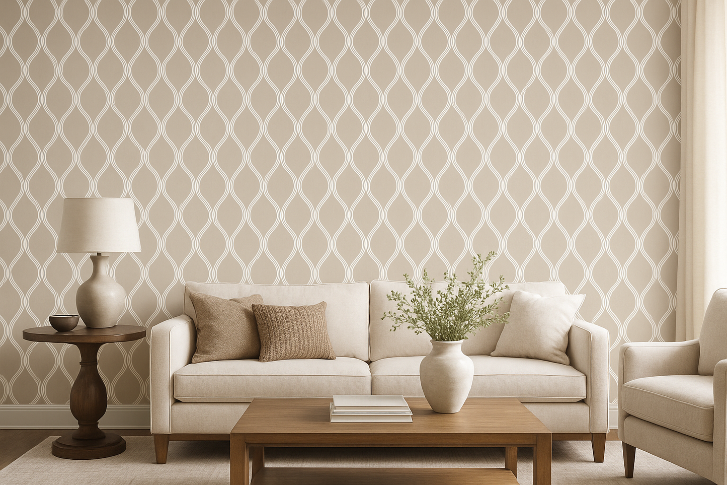 Arch Trellis Lattice Wallpaper
