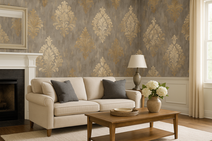 Heirloom Damask Wallpaper