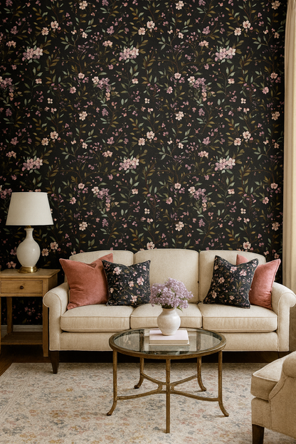 Berry Meadow Wallpaper