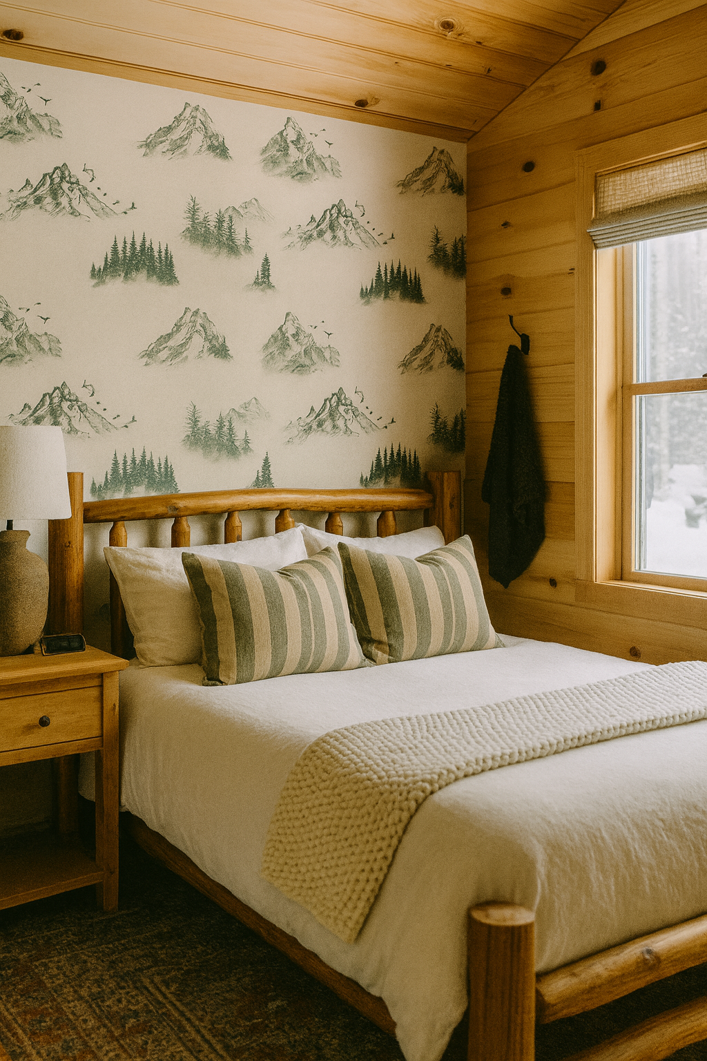 Alpine Vista Sketch Wallpaper