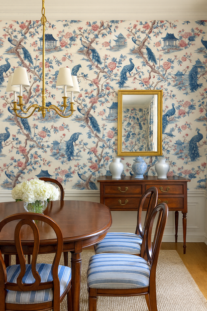 Peacock Pavilion Wallpaper