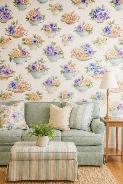 Teacup Garden Wallpaper