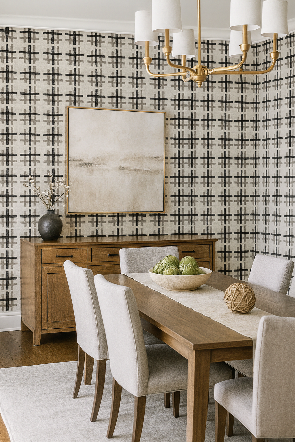 Inkwoven Grid Wallpaper