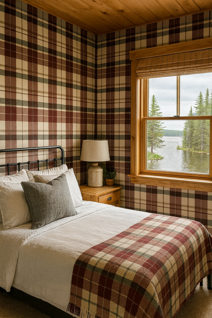 Cabin Check Wallpaper