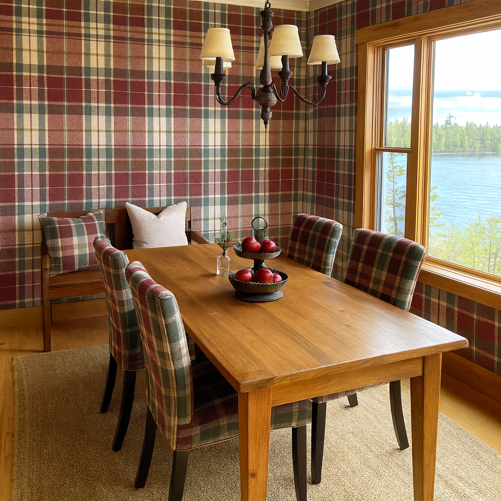 Cabin Check Wallpaper