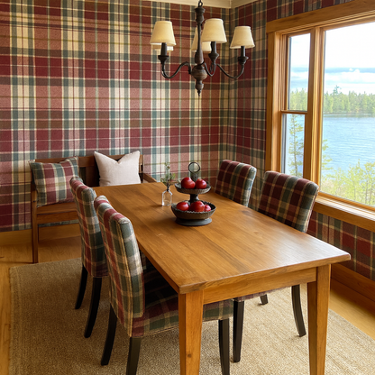 Cabin Check Wallpaper