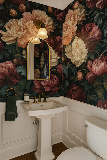 Nocturne Peonia Wallpaper