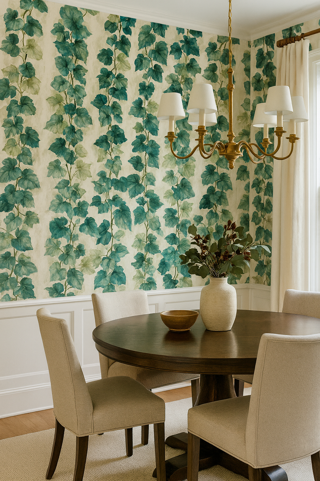 Verdigris Vines Wallpaper