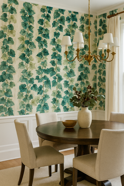 Verdigris Vines Wallpaper