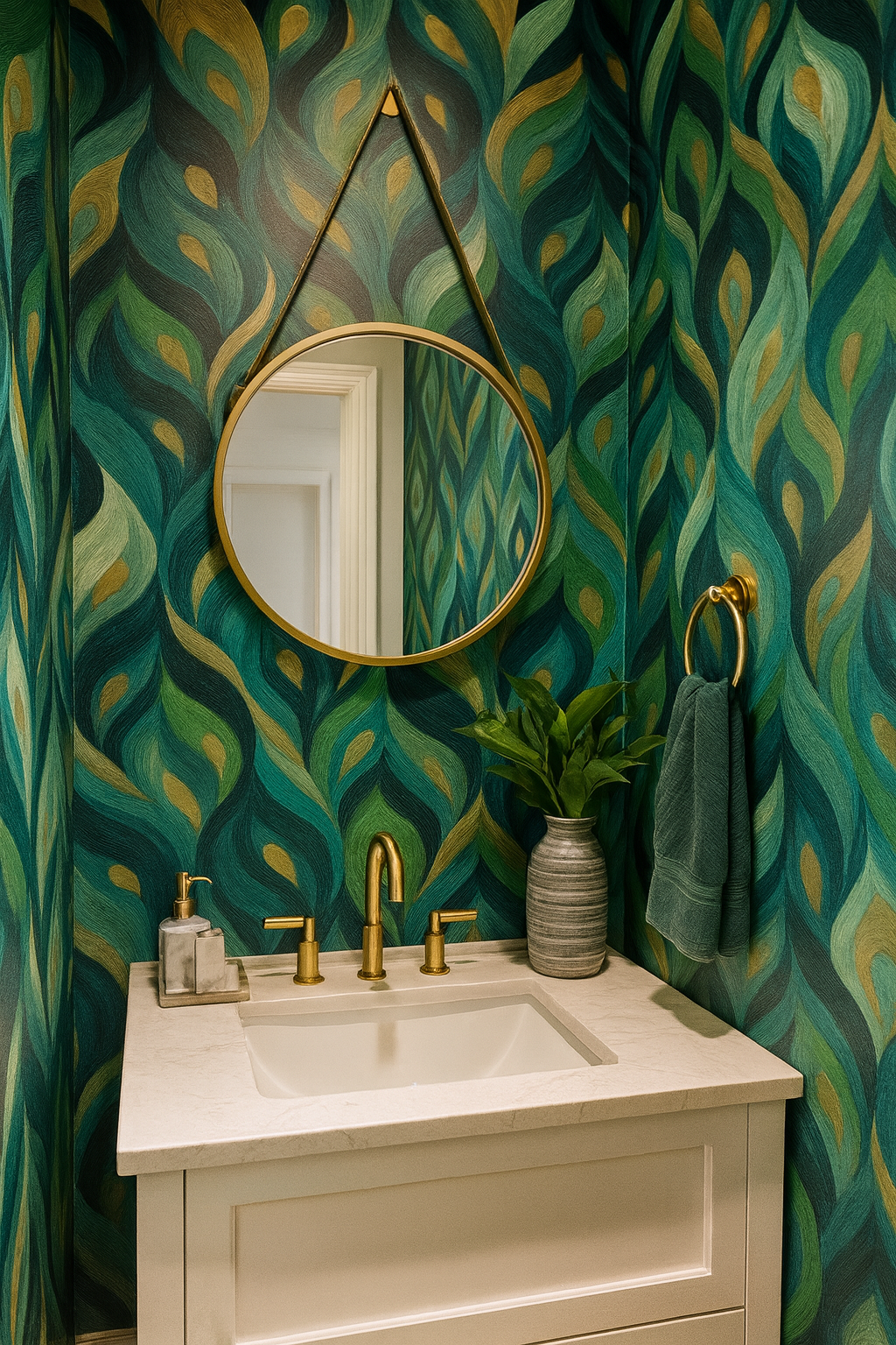 Peacock Mirage Wallpaper