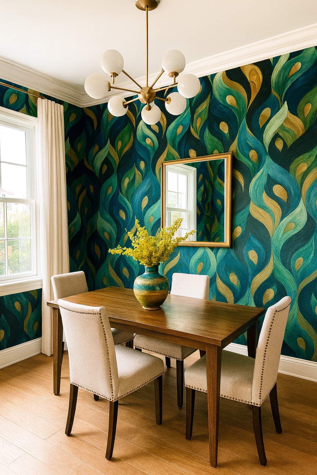 Peacock Mirage Wallpaper