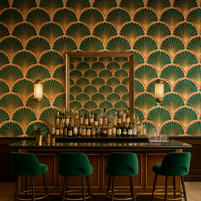 Deco Shells Wallpaper