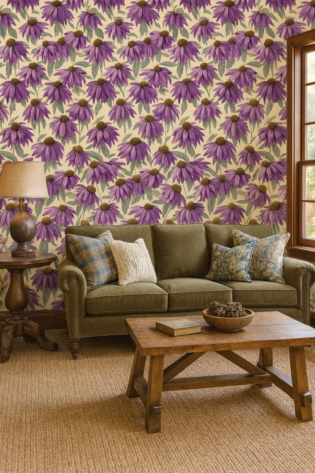 Coneflower Waltz Wallpaper