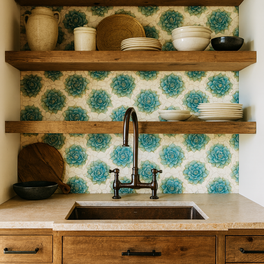 Succulent Geometry Wallpaper