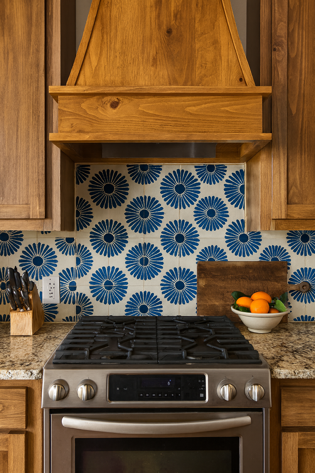 Indigo Bloom Pop Wallpaper