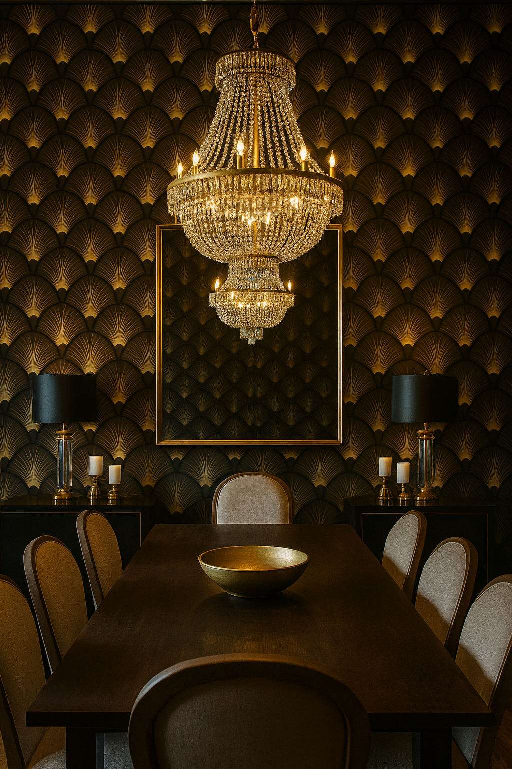 Golden Gatsby Fan Wallpaper