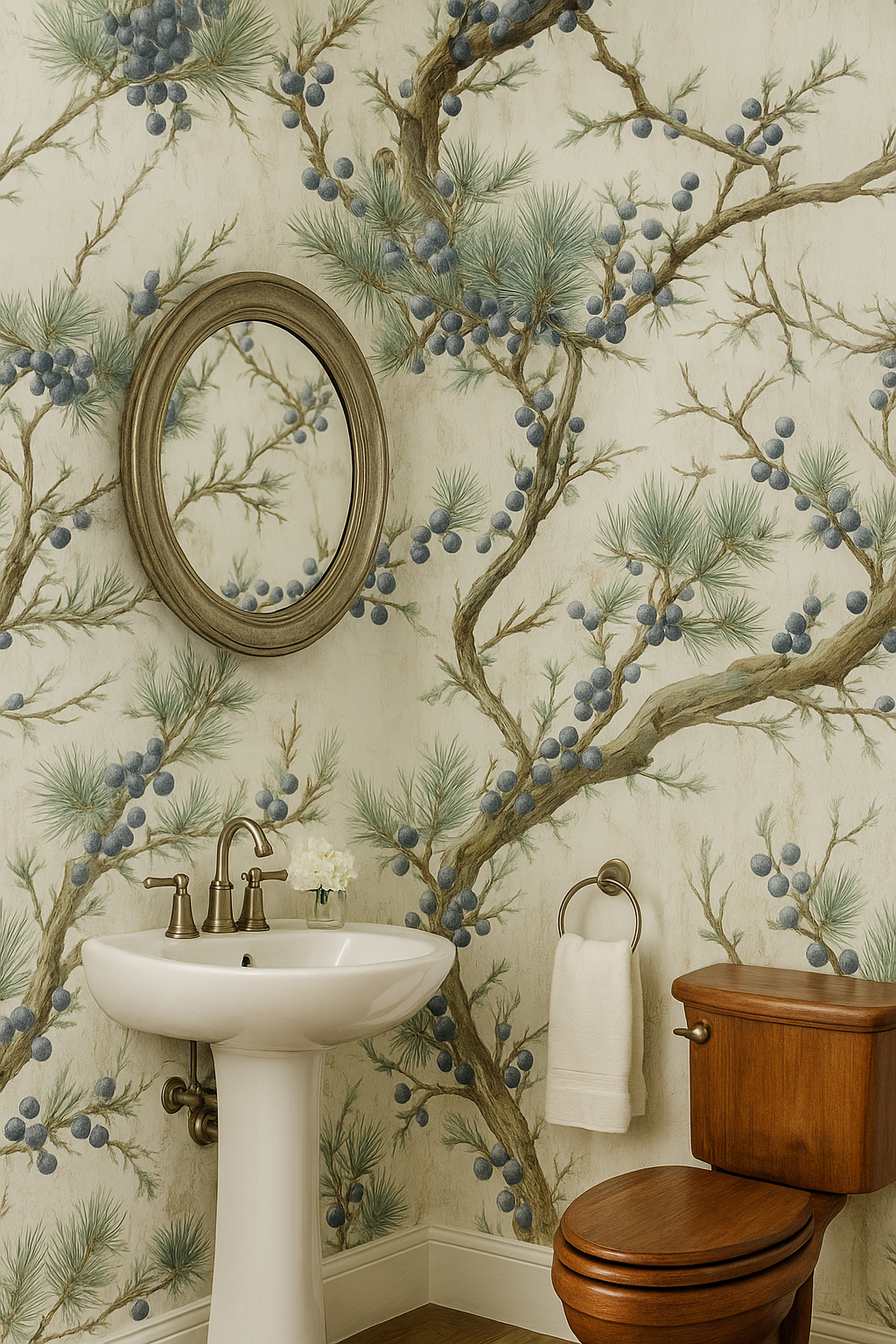 Juniper Branches Wallpaper