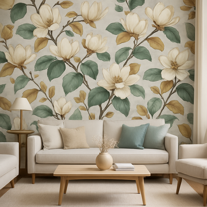 Magnolia Linework Wallpaper