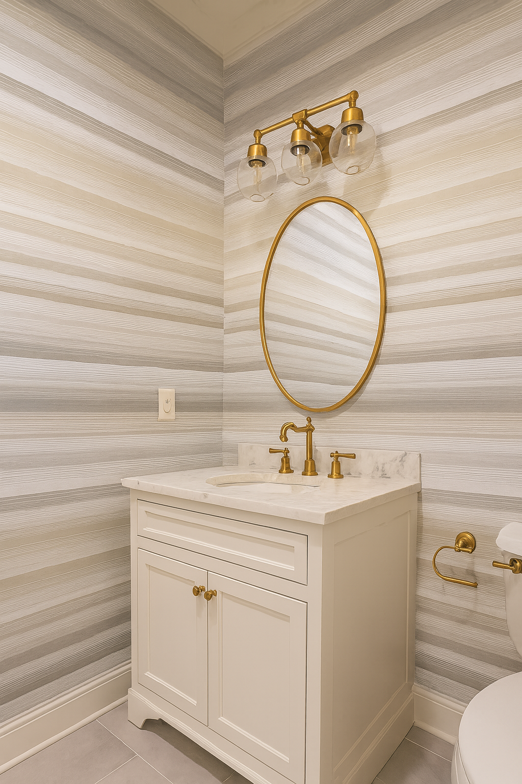 Feather Fade Stripes Wallpaper