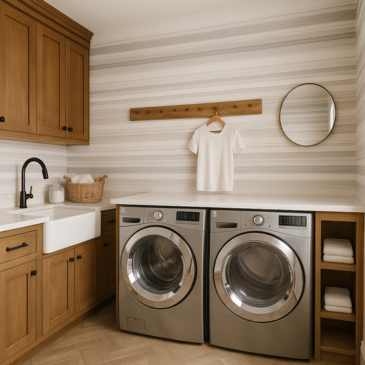 Feather Fade Stripes Wallpaper