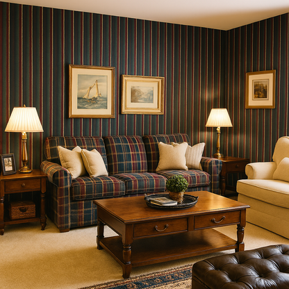 Equestrian Stripe Wallpaper