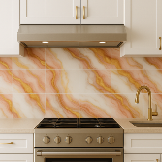 White Drift Marble Wallpaper