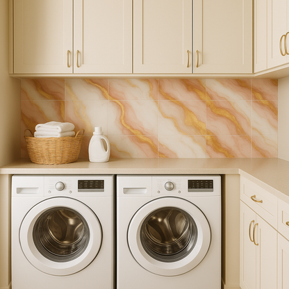 White Drift Marble Wallpaper