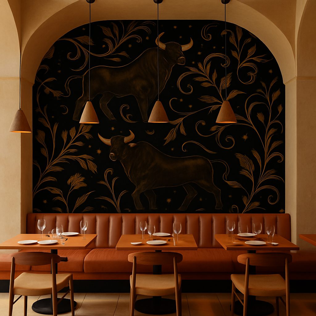 Gilded Taurus Wallpaper