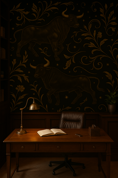 Gilded Taurus Wallpaper