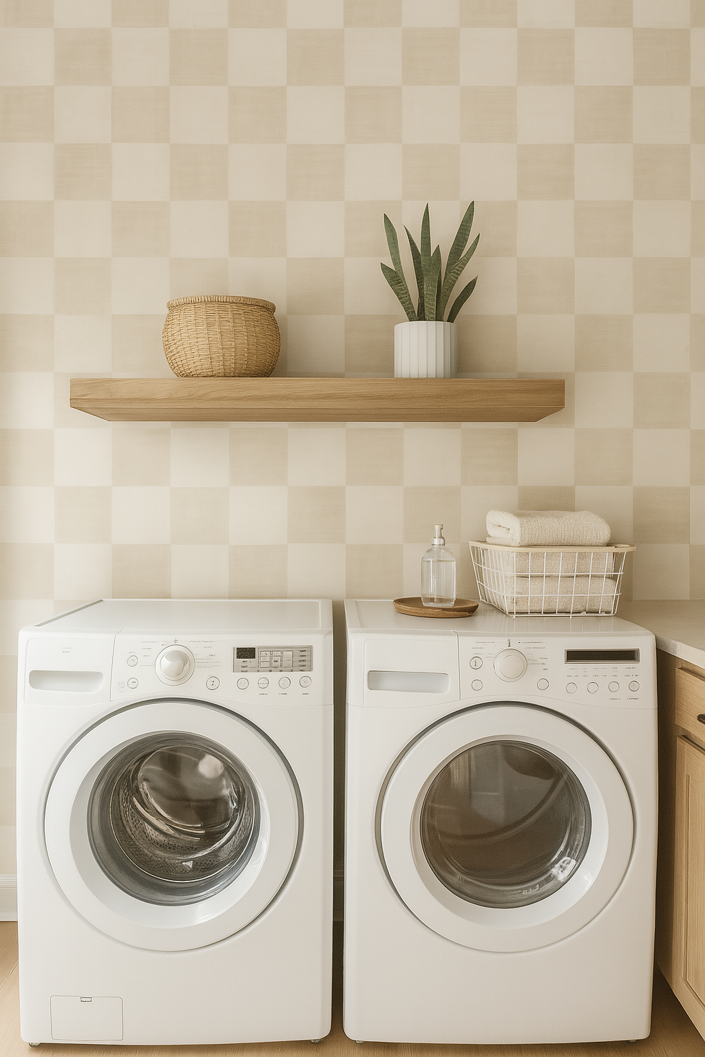 Driftwood Check Wallpaper