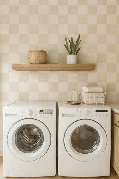 Driftwood Check Wallpaper