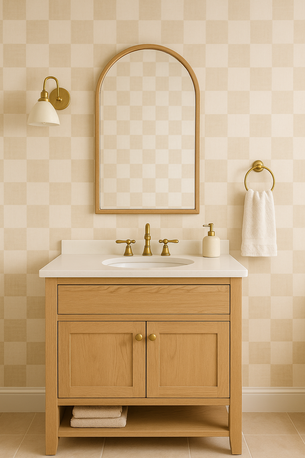 Driftwood Check Wallpaper