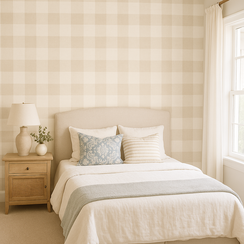 Driftwood Check Wallpaper