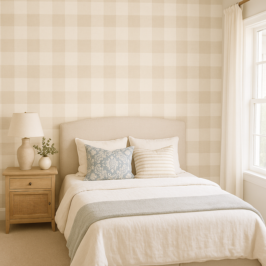 Driftwood Check Wallpaper