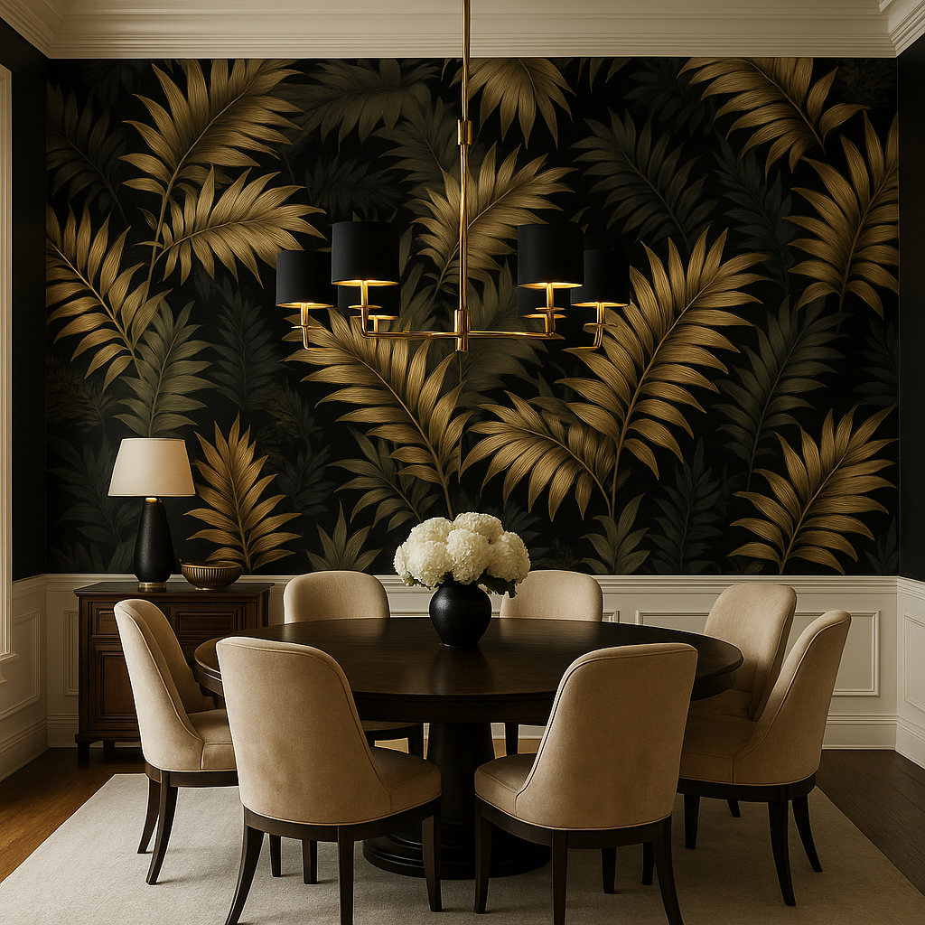 Palmetto Noir Wallpaper