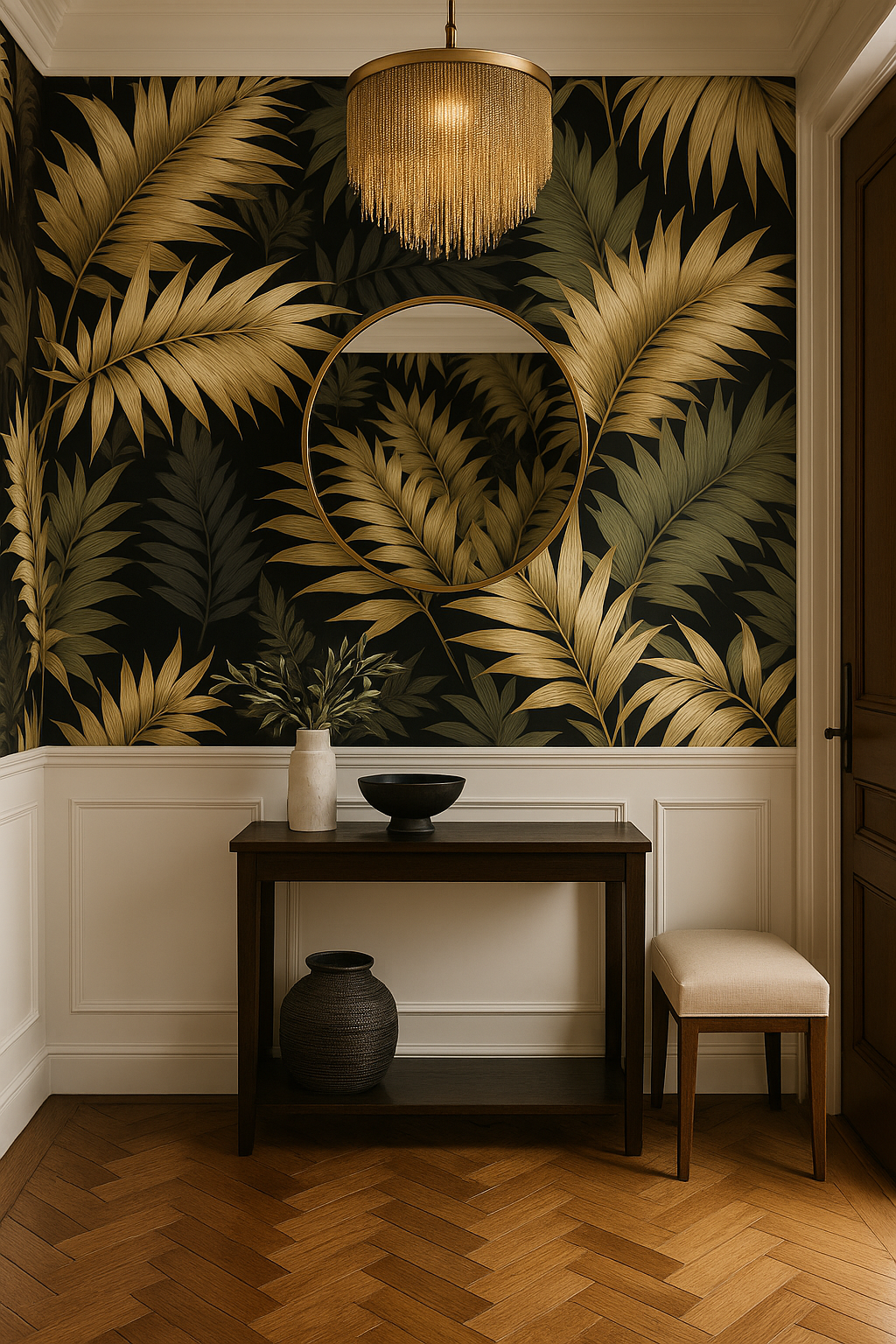 Palmetto Noir Wallpaper