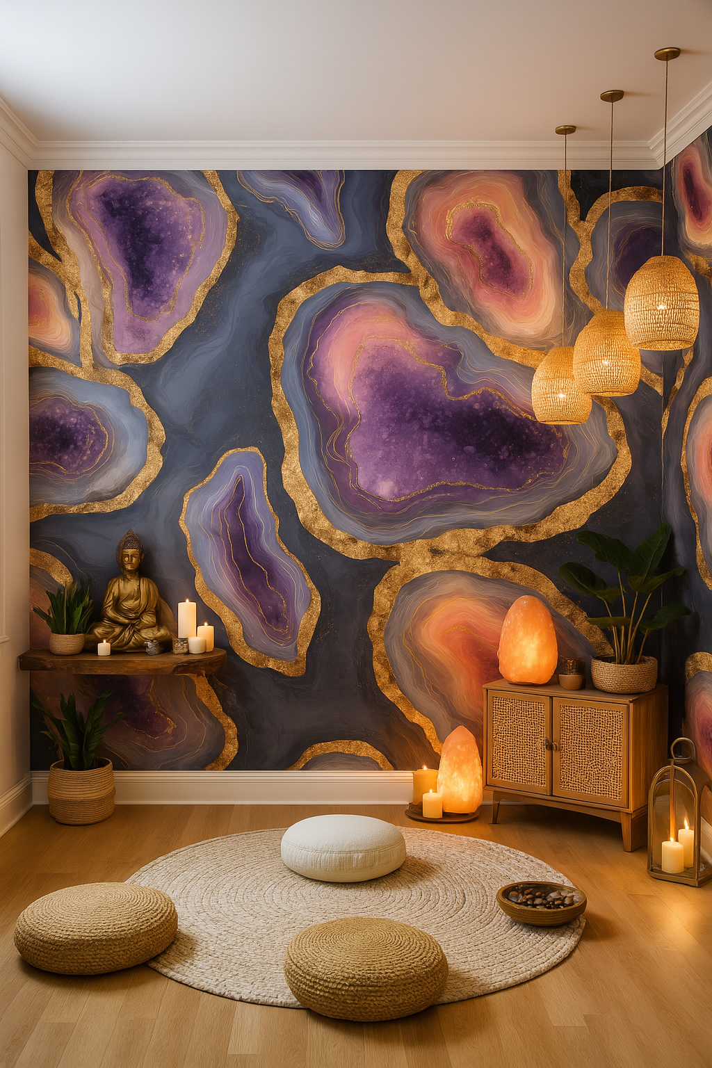 Violet Geode Wallpaper