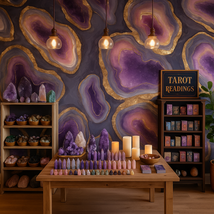 Violet Geode Wallpaper