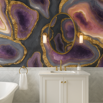 Violet Geode Wallpaper