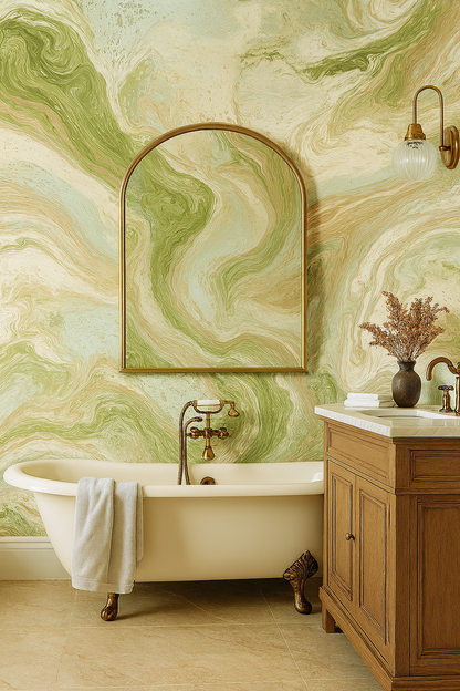 Matcha Marble Wallpaper