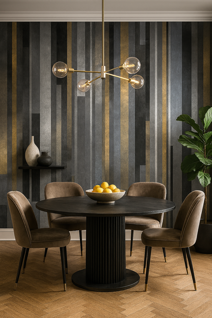 Graphite Stripe Wallpaper