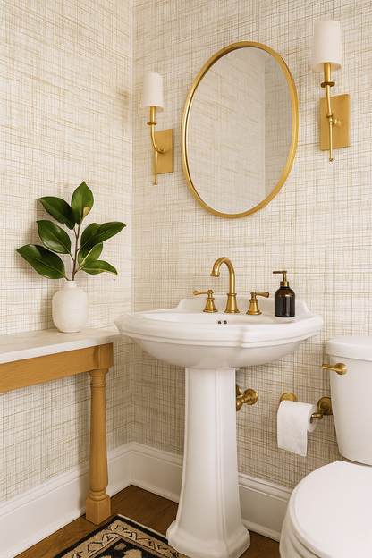 Linen Hatch Wallpaper