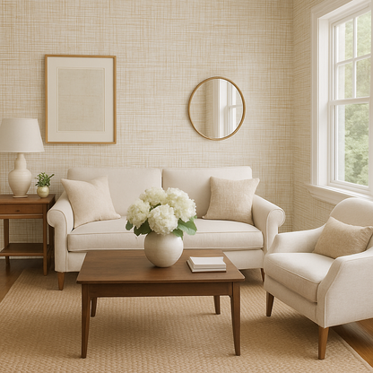 Linen Hatch Wallpaper