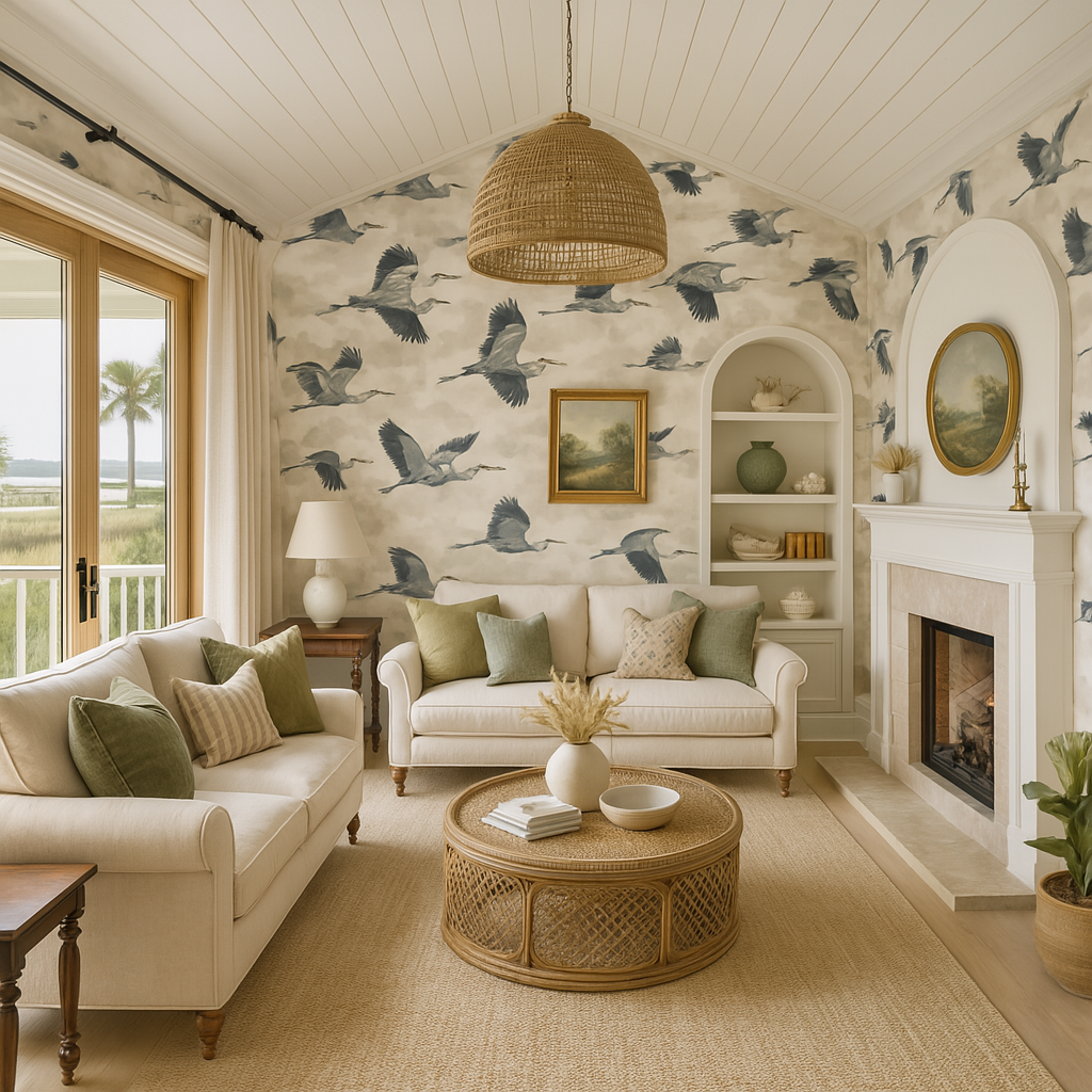 Blue Marsh Waltz Wallpaper