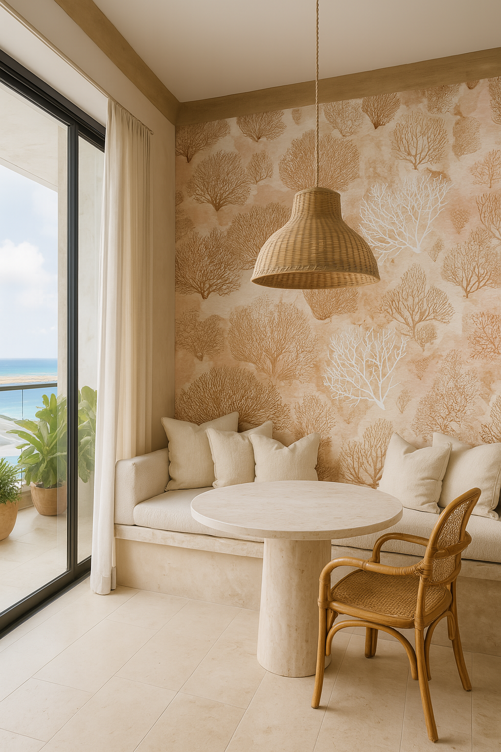 Terracotta Sea Fans Wallpaper