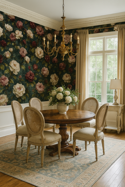 Midnight Peony Bloom Wallpaper