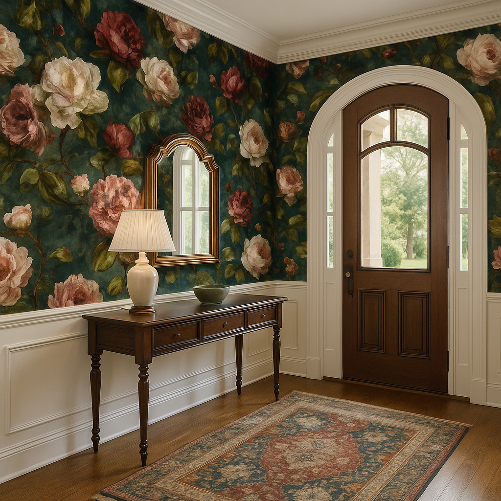 Midnight Peony Bloom Wallpaper