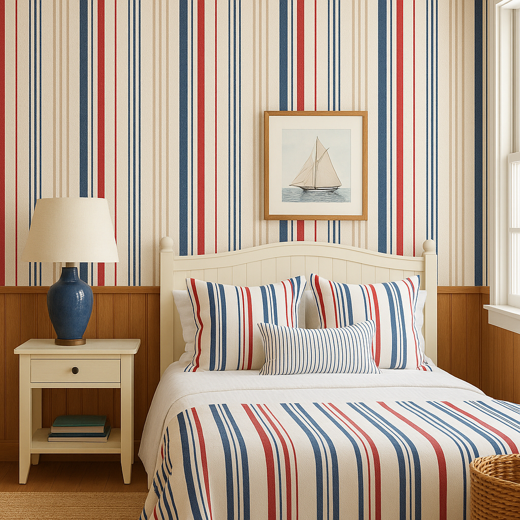 Nantucket Stripe Wallpaper