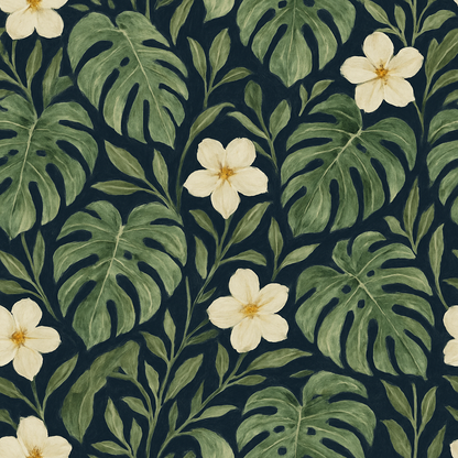 Monstera Noire Wallpaper